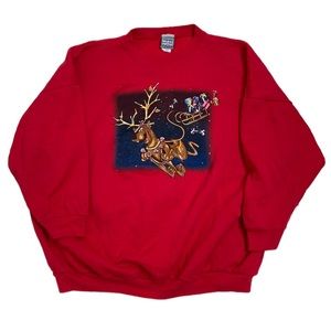 Scooby-Doo Christmas 2000s Red long sleeve size XL